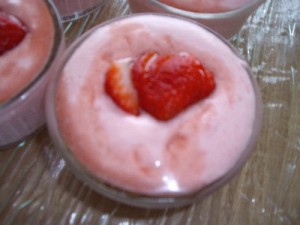 ramequin mousse fraise