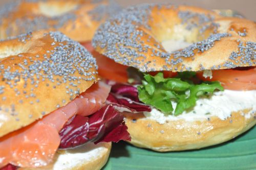 bagels au saumon et fromage frais