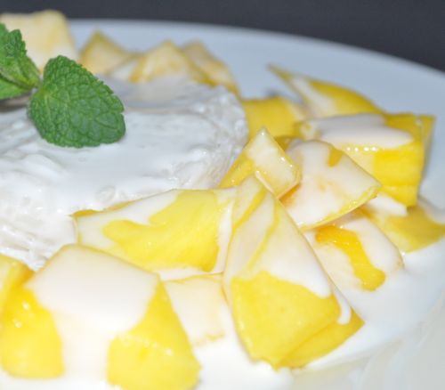 Riz Gluant Au Lait De Coco Et Mangue Les Recettes De La Cuisine